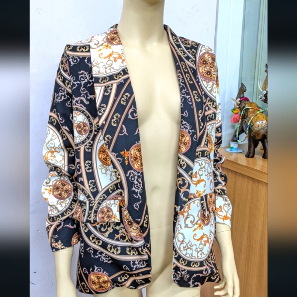Baroque Print Blazer NWT